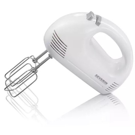 SEVERIN FOOD MIXER, 5 SPEEDS, 200W, 2 STAINLESS STEEL WHISKS &amp; DOUGH HOOKS, RELEASE BUTTON, TURBO FUNCTION, WHITE