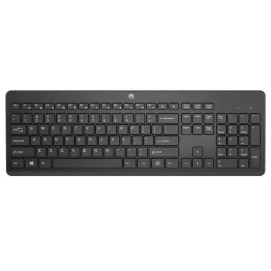 HP KEYBOARD 230 WIRELESS, STYLISH DESIGN WITH COMFORT IN MIND, EASILY ACTIVATES ALL 12 FUNCTION KEYS WITH JUST ONE CLICK, UP TO 16 MONTHS OF POWER, BLACK