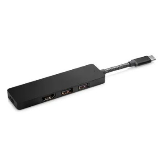 HP HUB ENVY USB-C, HOST PORT (USB 3.0 - TYPE C ALT-MODE W/PD 3.0) WITH CABLE, USB 3.0, USB 2.0, HDMI 2.0, TYPE C POWER PASS THROUGH PORT, CAN CHARGE THE NOTEBOOK - UNINVERSAL DOCK FOR NOTEBOOKS, W/O POWER ADAPTOR