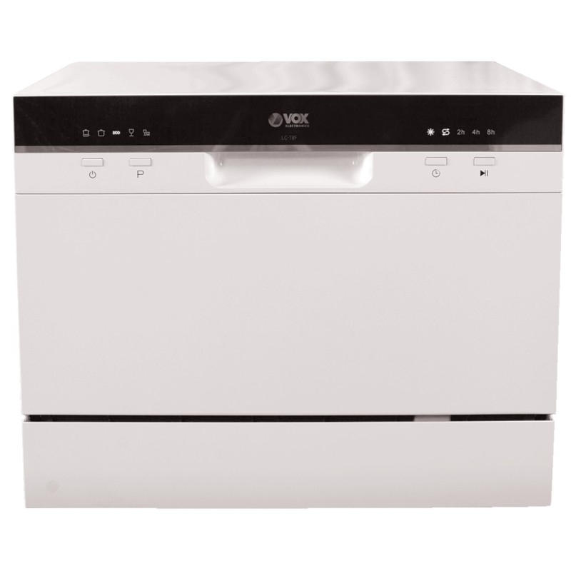 VOX DISHWASHER TABLE TOP, F, 6 SETS, 5 PROGRAMS, DELAYED START 2, 4, 6, 8H, HxWxD 550 X 438 X 500 MM, WHITE