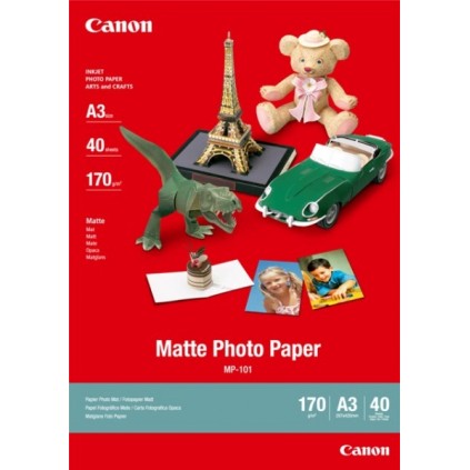 CANON PAPER A3, PHOTO MATT MP-101A3, 40 SHEETS, 170GR