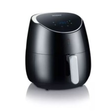 SEVERIN COMPACT HOT AIR FRYER XXL, 5L, 8 PROGRAMMS, CERAMIC COATING BASKET, HIGH SCRATCH RESISTANCE, LED TOUCH DISPLAY, ADJUST TEMP. 80°C-200°C, COOKING TIME, 60 MIN TIMER WITH DEEP, EASY CLEAN, BLACK
