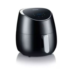 SEVERIN COMPACT HOT AIR FRYER XXL, 5L, 8 PROGRAMMS, CERAMIC COATING BASKET, HIGH SCRATCH RESISTANCE, LED TOUCH DISPLAY, ADJUST TEMP. 80°C-200°C, COOKING TIME, 60 MIN TIMER WITH DEEP, EASY CLEAN, BLACK
