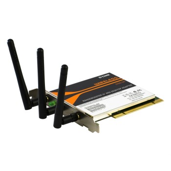 DLINK ADAPTER WIRELESS N PCI 300 MBPS, 2.4GHz RANGEBOOSTER, 3x DETACHABLE 2dBi DIPOLE ANTENNAS