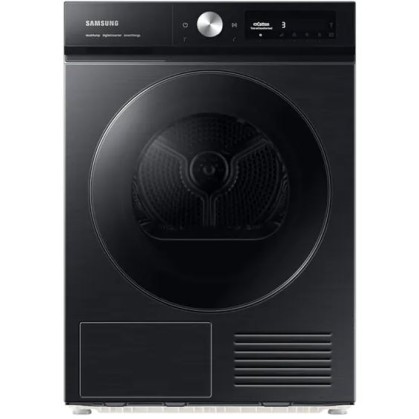 SAMSUNG DRYER 9KG, A+++, 19 PROGRAMS, 182KWH, 63DB, WIFI, AL CONTROL, HEAT PUMP, DIGITAL INVERTER MOTOR, REVERSIBLE DOOR, BLACK, 600x850x600mm, 20YW