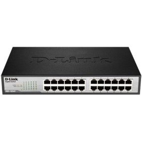 DLINK SWITCH 24PORT GIGABIT LAN PORTS, LAYER 2, UNMANAGED, PLUG &amp; PLAY, AUTO MDI/MDIX, GREEN TECHNOLOGY, METAL CASE, FANLESS, DESKTOP / RACKMOUNT