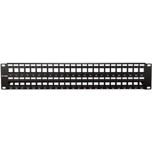 DLINK PATCH PANEL CAT5E, CAT6 UTP 48PORT, UNLOADED, 2U, BLACK