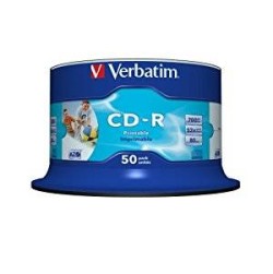 VERBATIM CD-R PRINTABLE SP-50 43438 VERBATIM CD-R PRINTABLE SP-50 43438