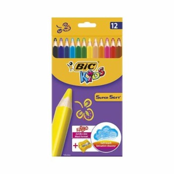 BIC COLOUR PENCILS SUPERSOFT JUMBO (12 PCS) B-933960