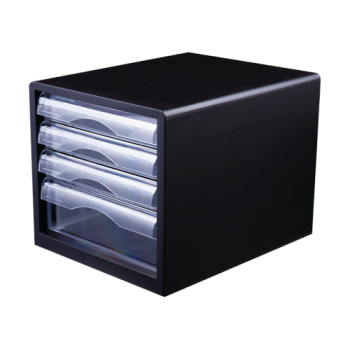 DELI 4-DRAWER FILE CABINET BLK DL-E9774-B