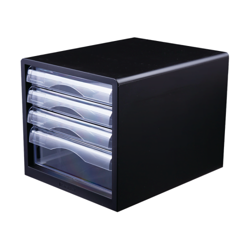 DELI 4-DRAWER FILE CABINET BLK DL-E9774-B