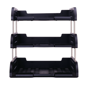 DELI PVC TRAY 3-TIER BLACK  DL-9217-B