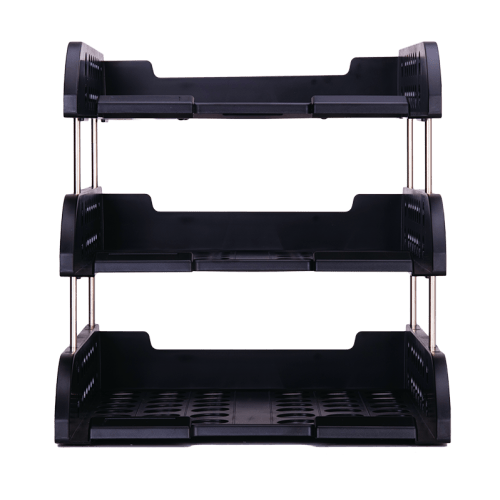 DELI PVC TRAY 3-TIER BLACK  DL-9217-B