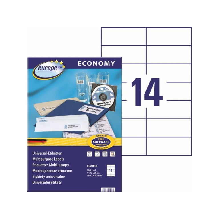 ECONOMY/AVERY LABELS 105X42.3MM ELA038