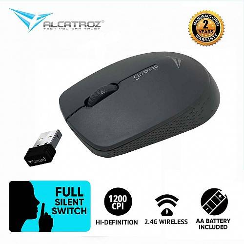 ALCATROZ AIRMOUSE3 WIRELESS MOUSE GRAY SILENT 20787