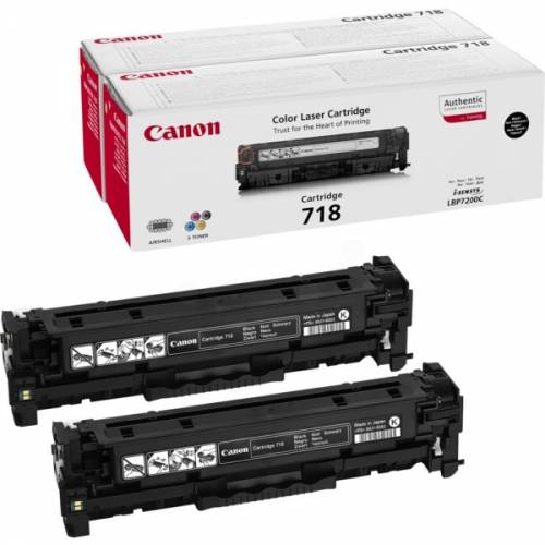 CANON TONER 718 BLACK TWIN PACK