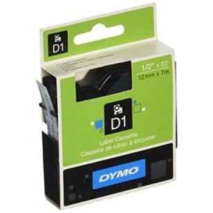 DYMO TAPE 12MM BLK/CLEAR 45010