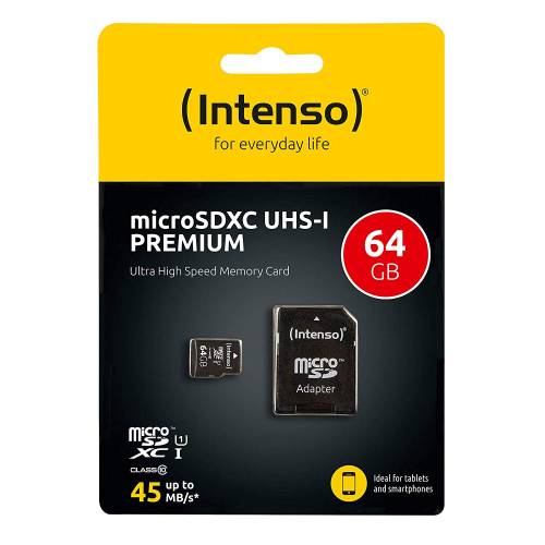 INTENSO MICRO SD CARD UHS-I 64GB SDXC INTENSO MICRO SD CARD UHS-I 64GB SDXC