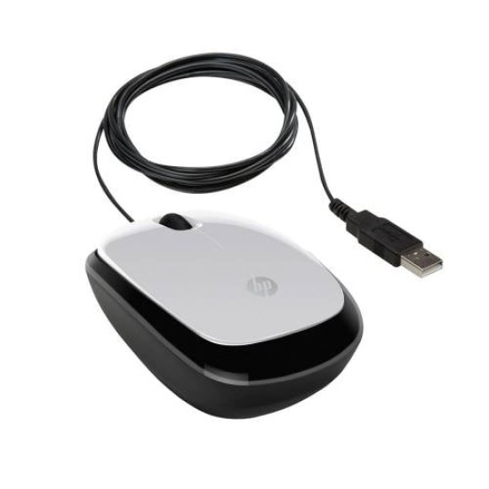 HP MOUSE WIRED 1200 SILVER/BLACK