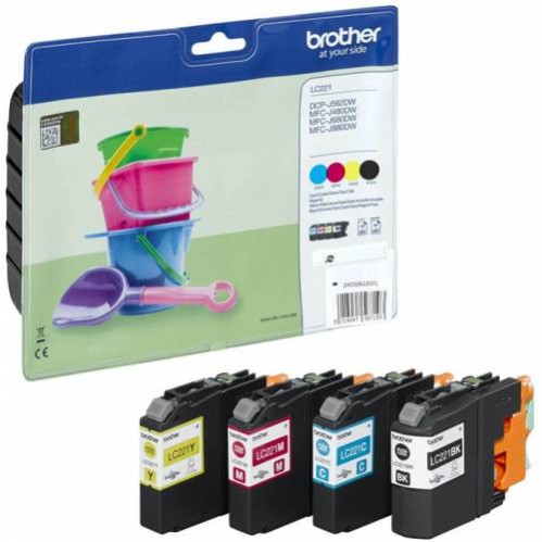 BROTHER INK CARTRIDGE LC221 VALUE PACK  MCFJ 460/480/485/680/880 &amp;amp; DCP562