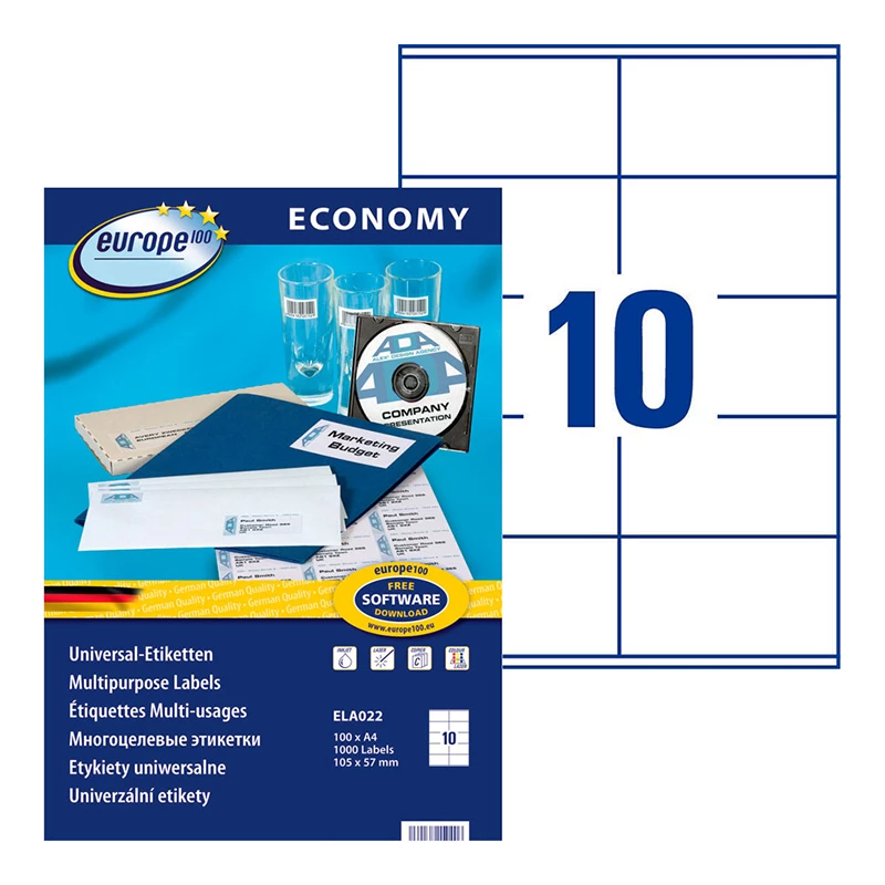 ECONOMY/AVERY LABELS 105X57MM ELA022