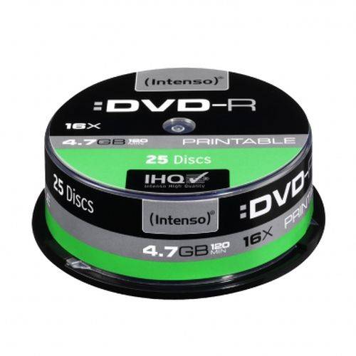 INTENSO DVD-R 4.7GB 16X PRINTABLE CAKE BOX 25