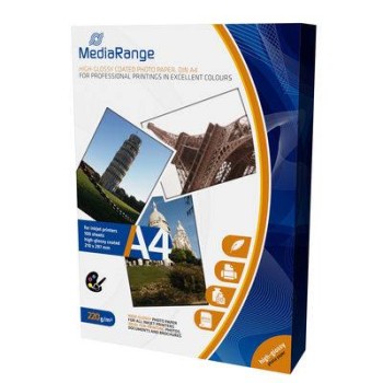 MEDIARANGE PREMIUM GLOSSY A4 PHOTO PAPER 220GR 100SHEETS MRINK103