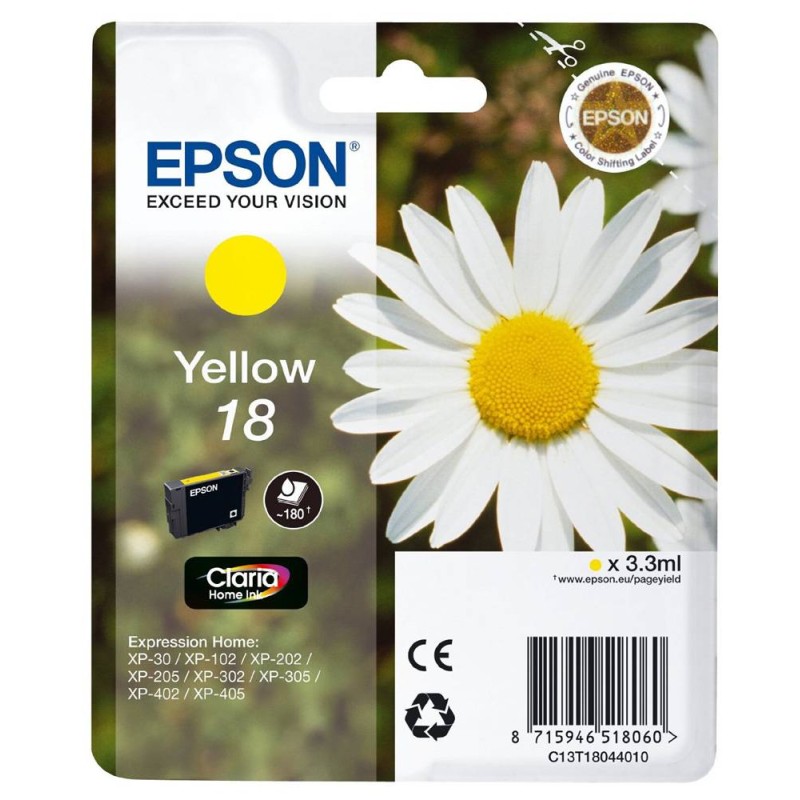EPSON INK CARTRIDGE 18 YELLOW