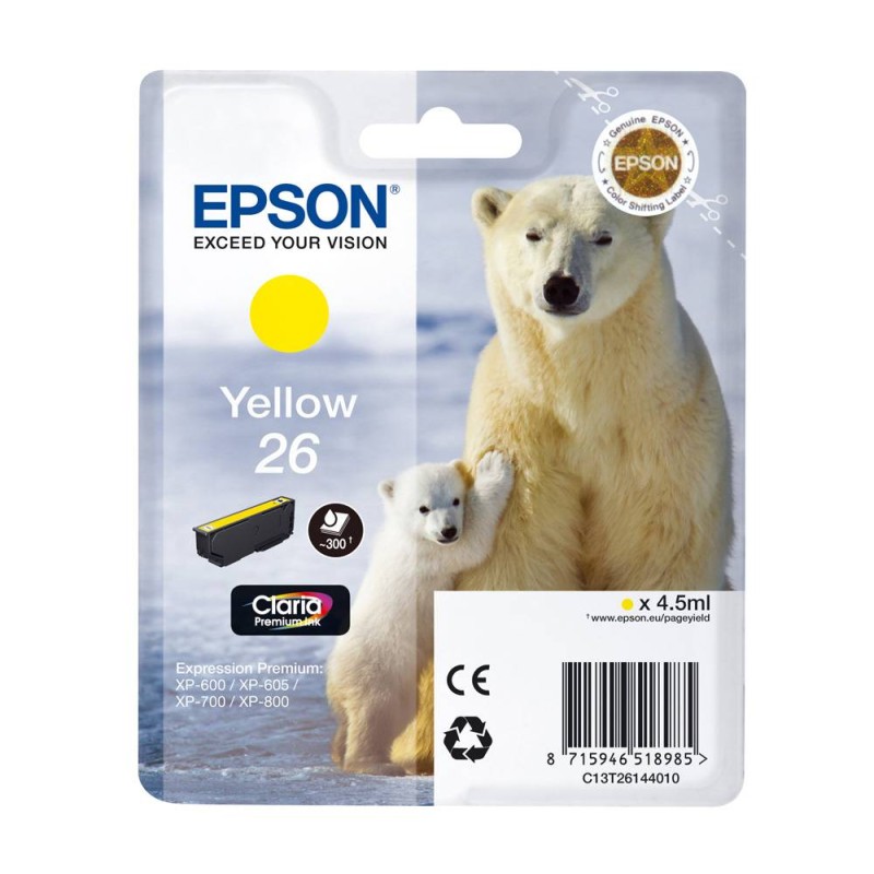 EPSON INK CARTRIDGE 26 YELLOW EPSON INK CARTRIDGE 26 YELLOW