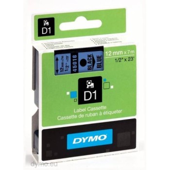 DYMO TAPE 12MM BLK/BLUE 45016