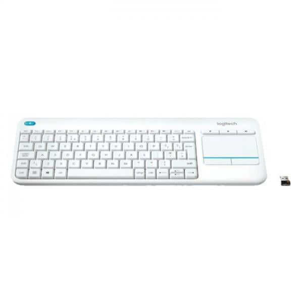 LOGITECH KEYBOARD WIRELESS TOUCH K400 US WHITE