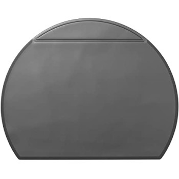 DESK MAT SEMICIRCULAR WITH OVERLAY BLACK  65 x 52 DUR7290-01