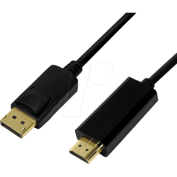 LOGILINK 2M DISPLAYPORT TO HDMI M/M BLACK  CV0127