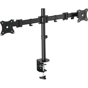 LOGILINK MONITOR DESK MOUNT. 13-27" ADJUSTABLE ARM FOR 2 MONITORS BP0022