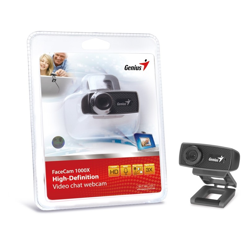 GENIUS Webcam1280X720/30FPS, CMOS, USB2.0, M/F, LINUX FC1000X/V2 GENIUS Webcam1280X720/30FPS, CMOS, USB2.0, M/F, LINUX FC1000X/V2