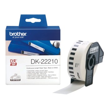 DK22210 BROTHER White Continuous Paper Tape (29mm x 30.48m)