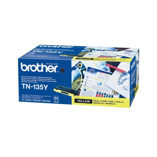 TN135Y(S) BROTHER YELLOW TONER 4000P HL4040/4050/DCP9040/9042/MFC9440/9450/9840