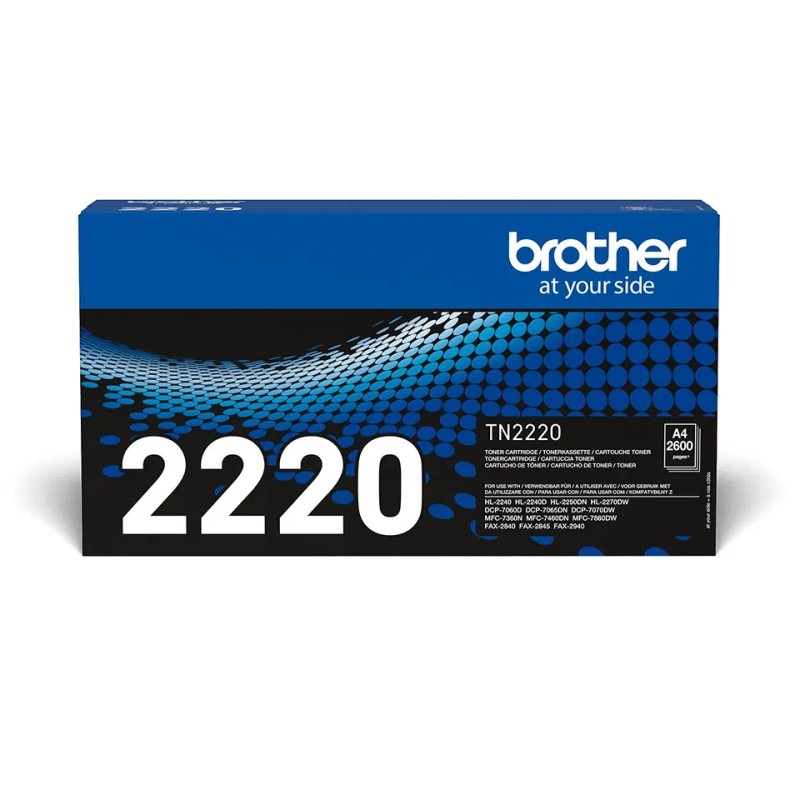 TN2220 BROTHER BLACK TONER 2600P HL2240/50/70-FAX2840/45/2940-MFC7360/7460/7860 TN2220 BROTHER BLACK TONER 2600P HL2240/50/70-FAX2840/45/2940-MFC7360/7460/7860