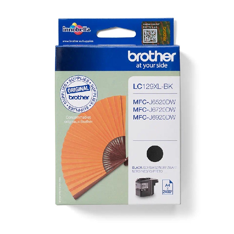 LC129XLBK BROTHER BLACK INK 2400P HIGH YIELD MFCJ-6520/6720/6920 LC129XLBK BROTHER BLACK INK 2400P HIGH YIELD MFCJ-6520/6720/6920