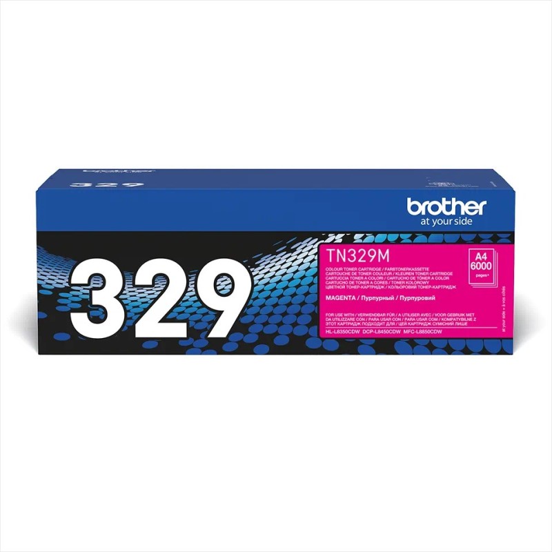 TN329M BROTHER MAGENTA TONER 6000p DCPL8450CDW/HLL8350CDW/MFCL8850CDW