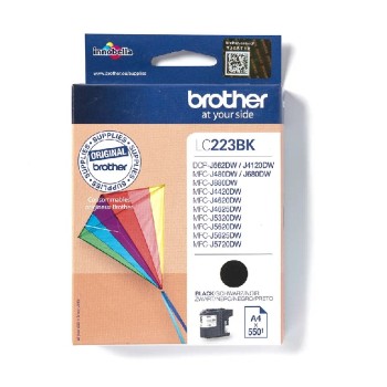 LC223BK BROTHER BLACK INK 550 pages MFCJ 4420/4520/4620/4720 & MFCJ 5320 / 5620 / 5720