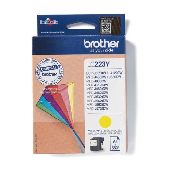 LC223Y BROTHER YELLOW INK 550 pages FOR MFCJ 4420/4520/4620/4720 & MFCJ 5320 / 5620 / 5720