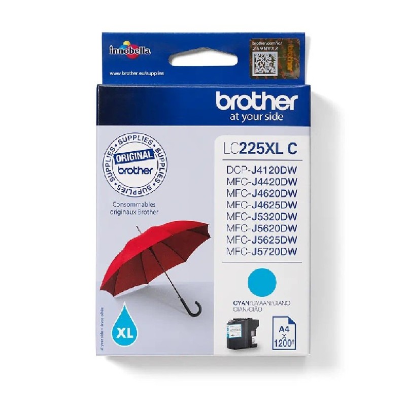 LC225XLC BROTHER CYAN INK FOR MFCJ 4420/4520/4620/4720 & MFCJ 5320 / 5620 / 5720 LC225XLC BROTHER CYAN INK FOR MFCJ 4420/4520/4620/4720 & MFCJ 5320 / 5620 / 5720