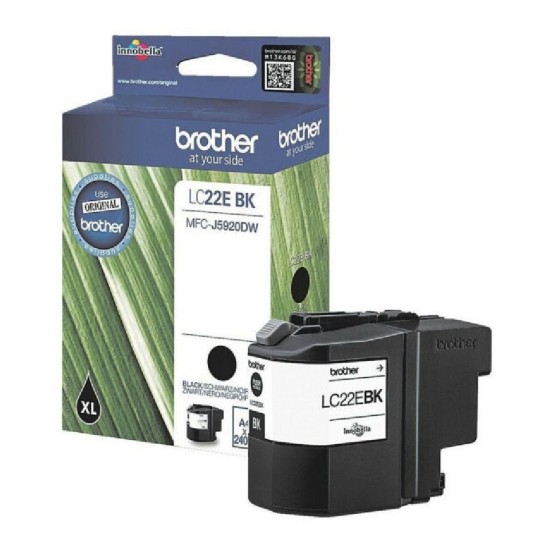 LC22EBK BROTHER BLACK INK MFCJ5920DW, 2400 pages