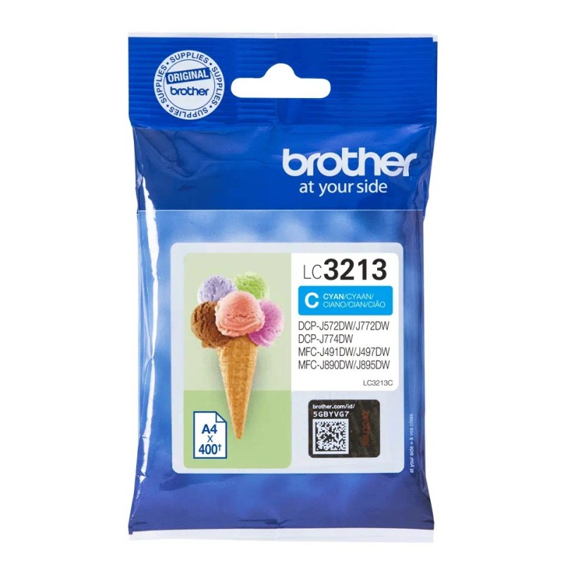 LC3213C BROTHER CYAN INK 400P (MFC-J890-895/DCPJ-774) LC3213C BROTHER CYAN INK 400P (MFC-J890-895/DCPJ-774)