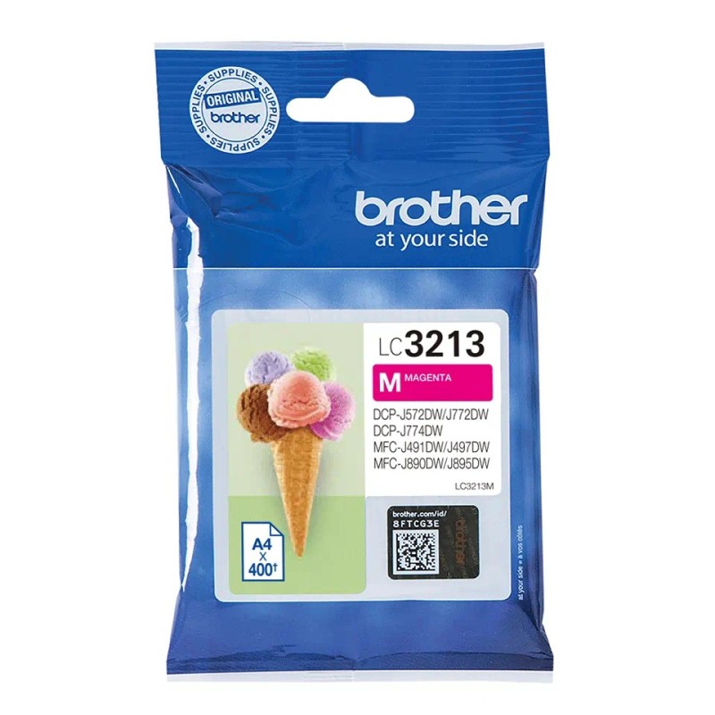 LC3213M BROTHER MAGENTA INK 400P (MFC-J890-895/DCPJ-774) LC3213M BROTHER MAGENTA INK 400P (MFC-J890-895/DCPJ-774)