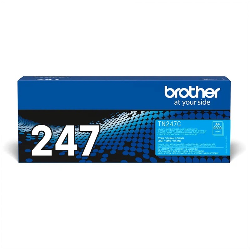 TN247C BROTHER CYAN TONER 2300P HLL3210/L3230/L3270/DCPL3510/L3550/MFCL3730/L3750/L3770 TN247C BROTHER CYAN TONER 2300P HLL3210/L3230/L3270/DCPL3510/L3550/MFCL3730/L3750/L3770