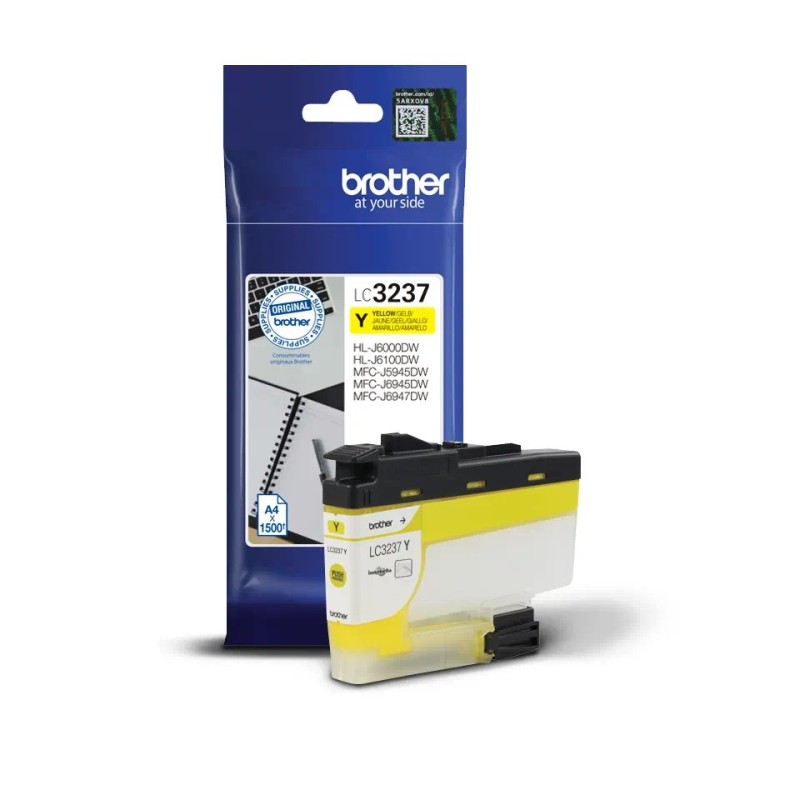 LC3237Y INK CARTRIDGE YELLOW 1500P MFCJ5945/MFCJ6945/MFCJ6947/HLLJ6000/HLLJ6100 LC3237Y INK CARTRIDGE YELLOW 1500P MFCJ5945/MFCJ6945/MFCJ6947/HLLJ6000/HLLJ6100