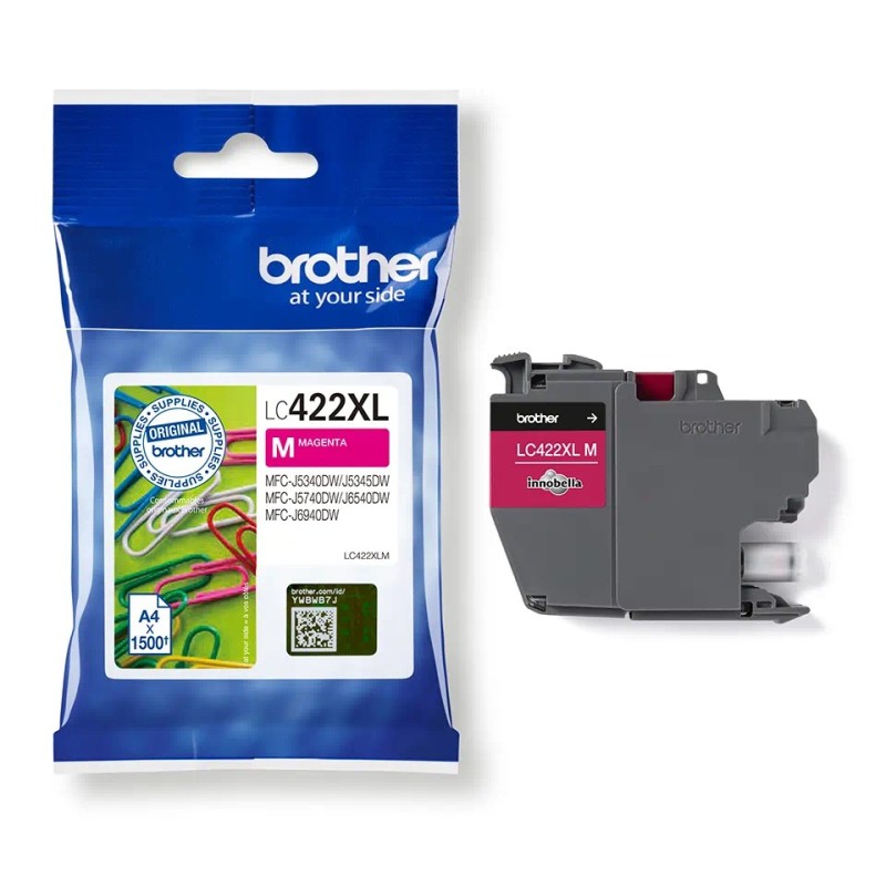 LC422XLM Magenta ink cartridge 1500 pages MFCJ5340DW, 5740DW,MFCJ6540DW,MFCJ6940DW LC422XLM Magenta ink cartridge 1500 pages MFCJ5340DW, 5740DW,MFCJ6540DW,MFCJ6940DW