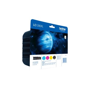 LC1280XL VALUE PACK BK 2400p / C,M,Y 1200p EACH BROTHER LC1280XLVALBP